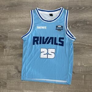 Fortnite Twitch Rivals Mode Mayhem Jersey #25 Blue Size Small